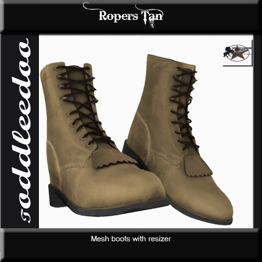 Country Couture Toddleedoo Tan Ropers