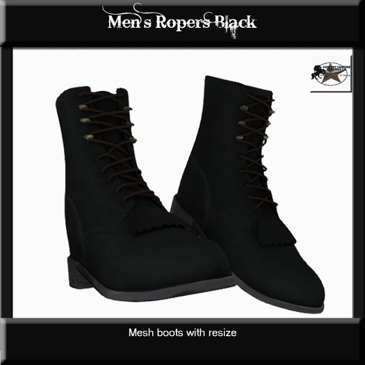 Country Couture Men's Black Ropers