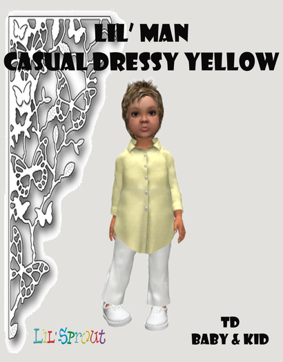 LIL' MAN CASUAL DRESSY YELLOW 