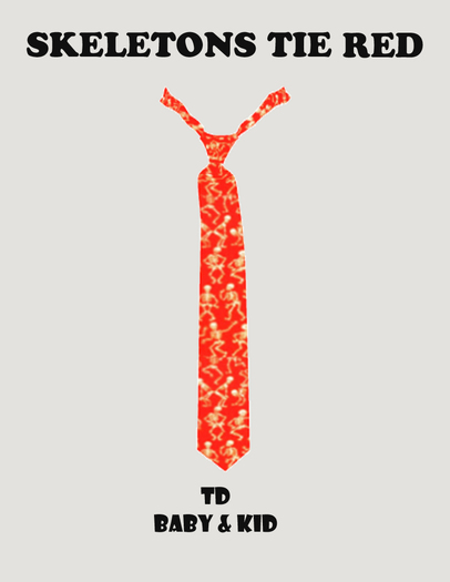 SKELETONS TIE RED