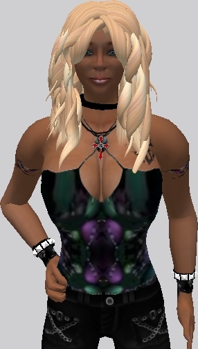 Designer top Green Purple