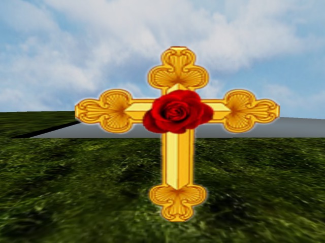 Celtic Cross w/Rose Tip Jar