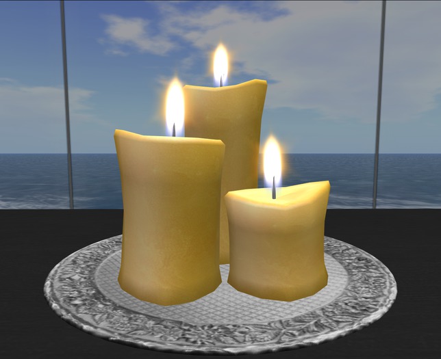 Candle Arrangement 3 Gold