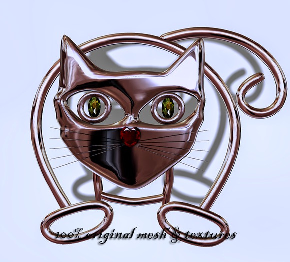 :::ChicChica::: Kitten Brooch Gold