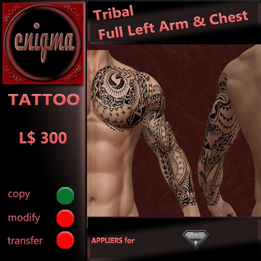 [enigma] Tribal Full L Arm & Chest Niramyth Applier