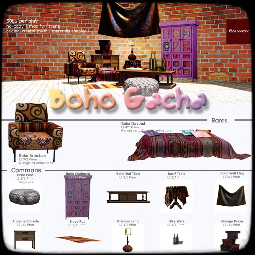 22769 ~ [bauwerk] Boho Armchair RARE