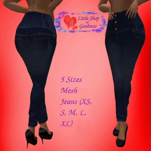 Navy Blue Womens Highwaisted Jeans, Mesh DEMO