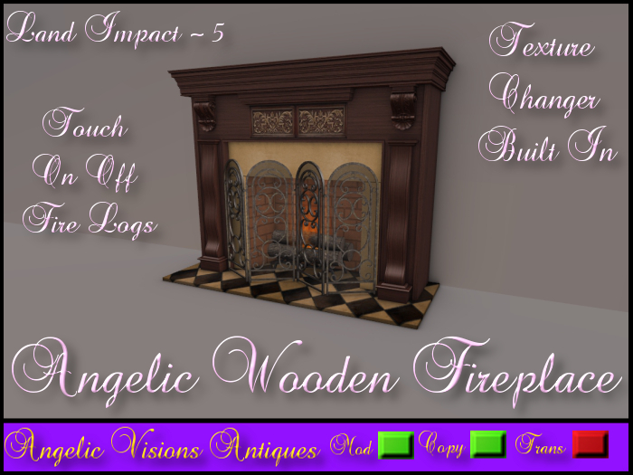 Angelic Wooden Fireplace 