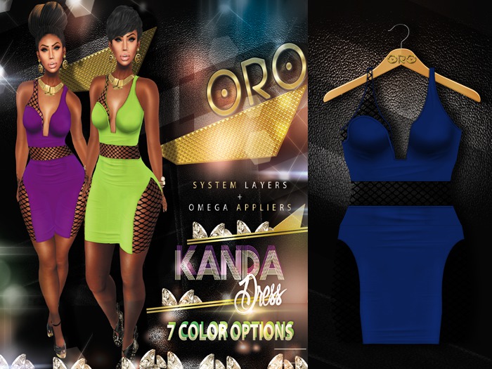 .ORO. Kanda Dress - Navy Blue -Shopping Hud (WEAR)