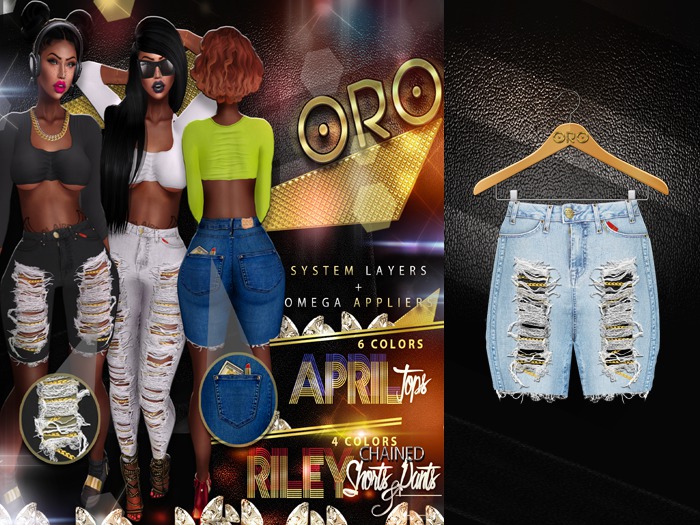 ORO - Riley Shorts - Light Blue Denim