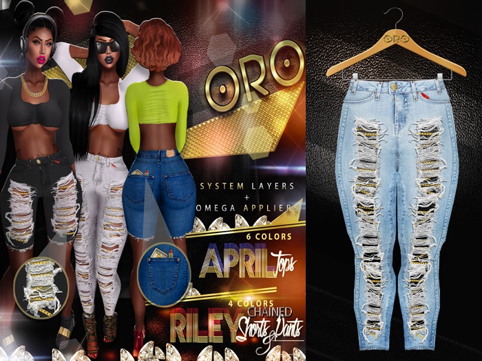 ORO - Riley Jeans - Light Blue Denim