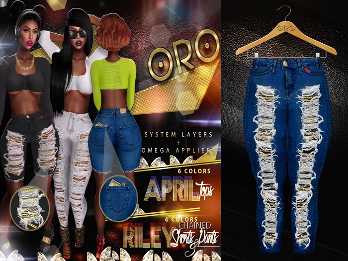 ORO - Riley Jeans - Deep Blue Denim