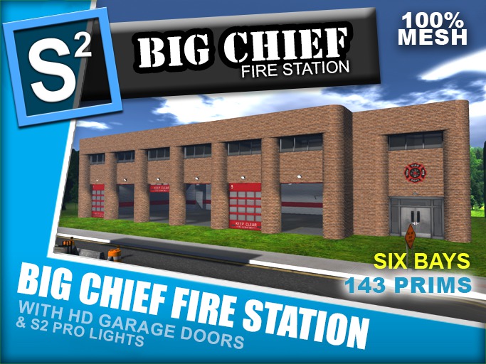 S2 Big Chief Fire Station - 6 Bays - v1.0.0 BOXED