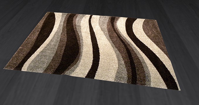 Modern Carpet Curvy Lines