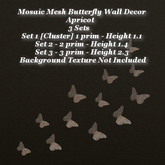 Mosaic Butterfly Wall Decor Apricot