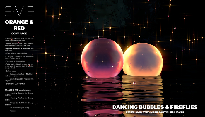Dancing Bubbles & Fireflies {Orange & Red Pack}