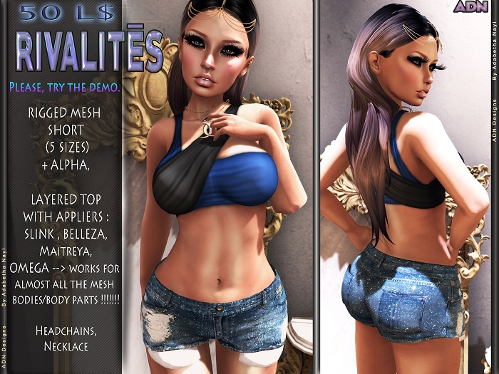 [ADN] RIVALITES (LAYERED TOPapplier SHORT MESH STANDARD SIZES)*