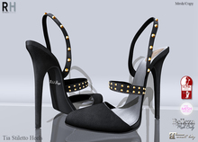 !Rebel Hope - Tia Mesh Stiletto Heels Black