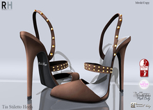 !Rebel Hope - Tia Mesh Stiletto Heels Chocolate