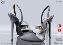 !Rebel Hope - Tia Mesh Stiletto Heels Gray