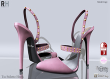 !Rebel Hope - Tia Mesh Stiletto Heels Pink