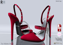 !Rebel Hope - Tia Mesh Stiletto Heels Red