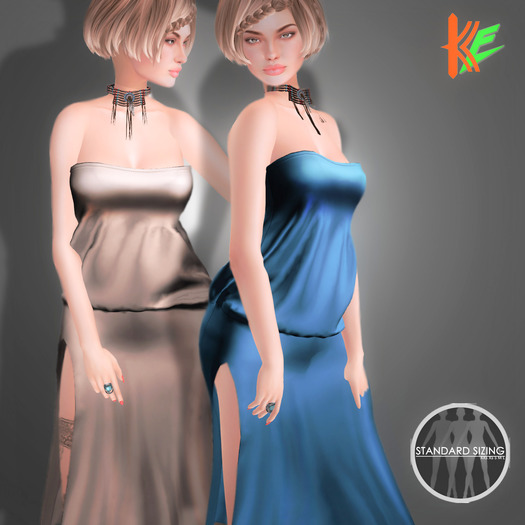 Promo Offer - 99L$ only! KE Rigged Mesh Dress Rio with 12 Texture Changer HUD