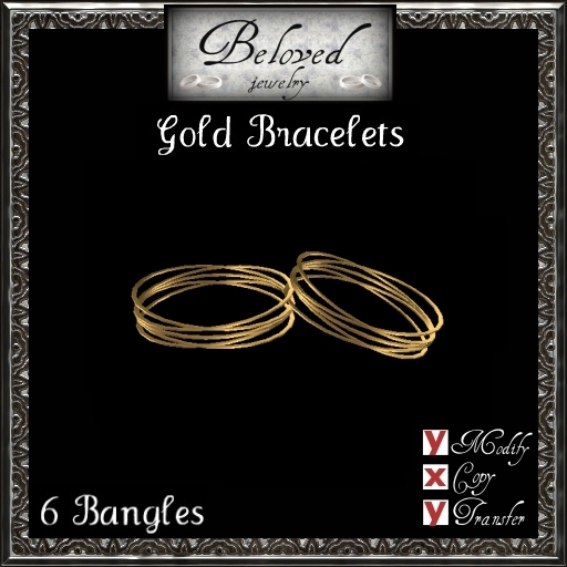 Beloved Jewelry : Bracelets (Gold-6 Bangles)