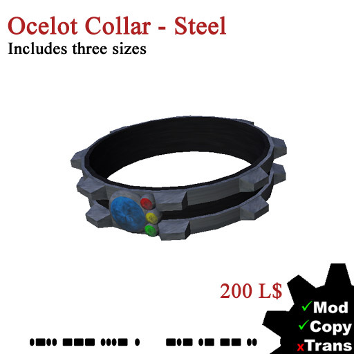 Ocelot Collar Steel (boxed)