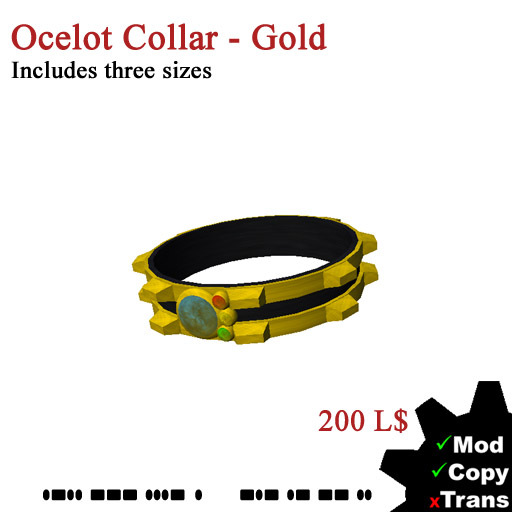 Ocelot Collar Gold (boxed)