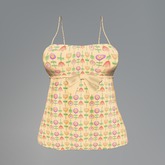 Orange Flower Garden Mesh Bow Top box