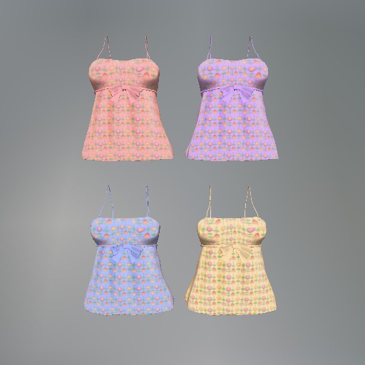 Flower Garden Mesh Bow Top (Fatpack)