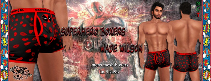 {Ms. B. Designs} Superhero Boxers Wade Wilson Boxed (add me!)