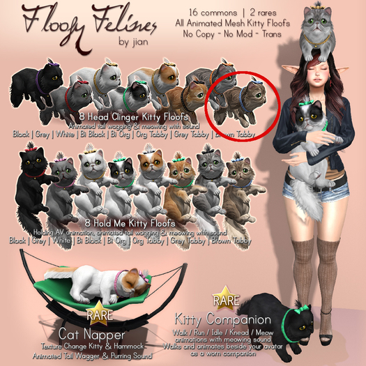 JIAN Floofy Felines :: Head Clinger - Brown Tabby (BOX)