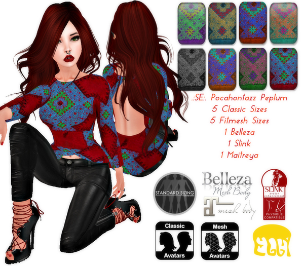 .:SE:. Pocahontazz Peplum -Mesh Top-