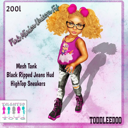 {{TT}}Pink Minion Unicorn Fit