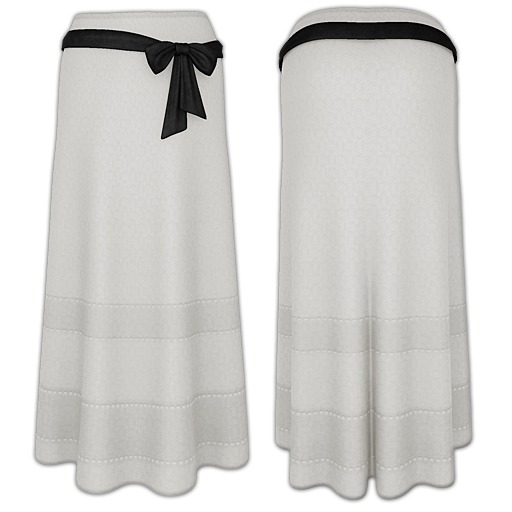Ducknipple - Long Skirt v1 White