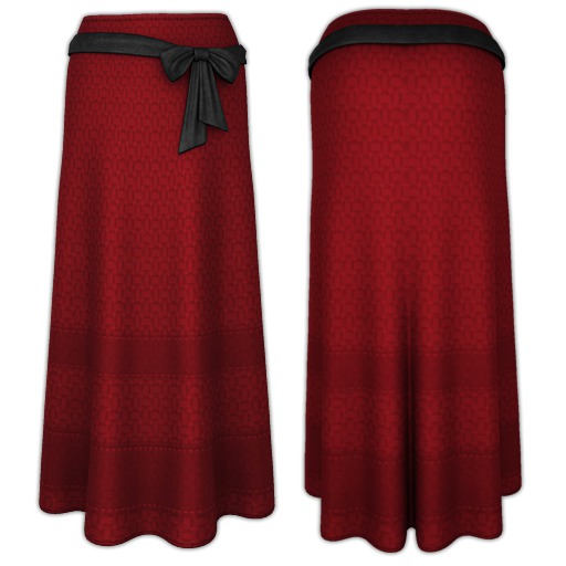 Ducknipple - Long Skirt v1 Red