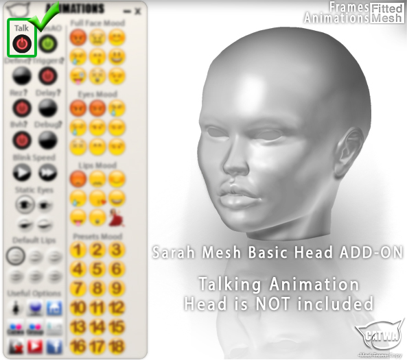 CATWA HEAD Sarah [Talk Add-On]