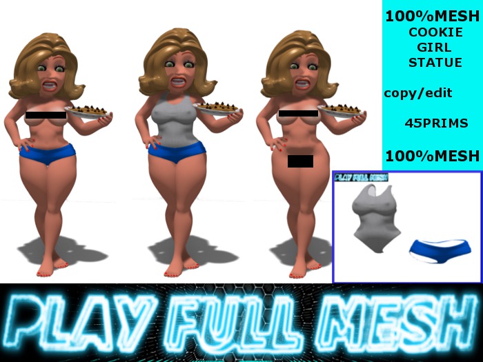 **Cookie Girl Statue**PlayFullMeshMP