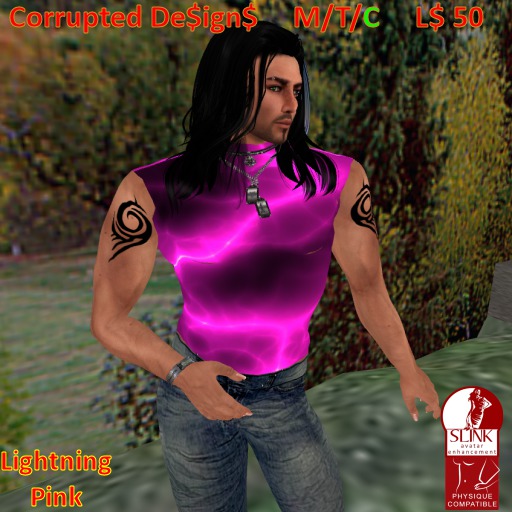 Corrupted Designs Pink Lightning - Slink Appliers