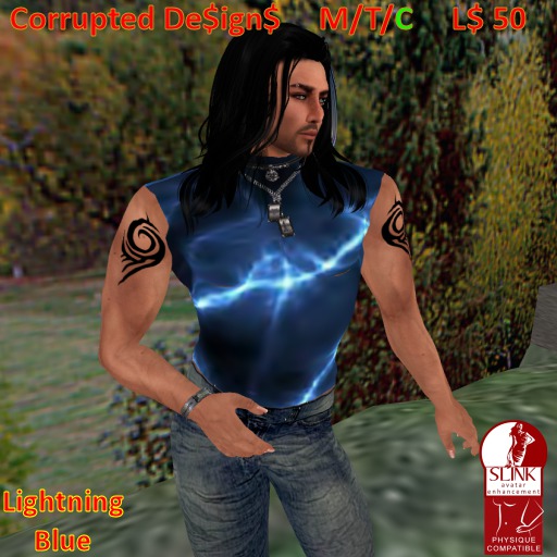Corrupted Designs Blue Lightning - Slink Appliers