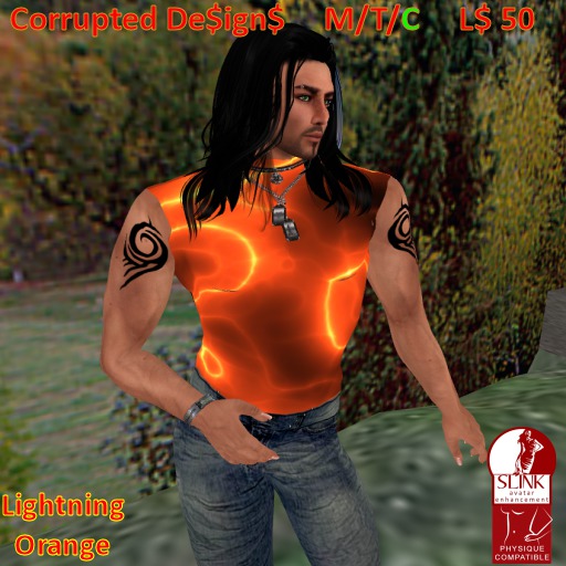 Corrupted Designs Orange Lightning - Slink Appliers