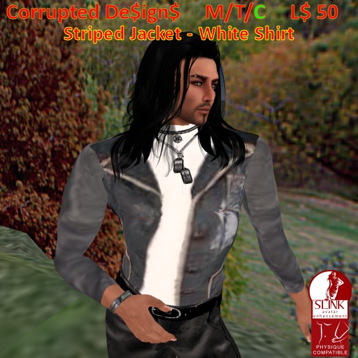 Corrupted Designs Striped Jacket - Slink Appliers