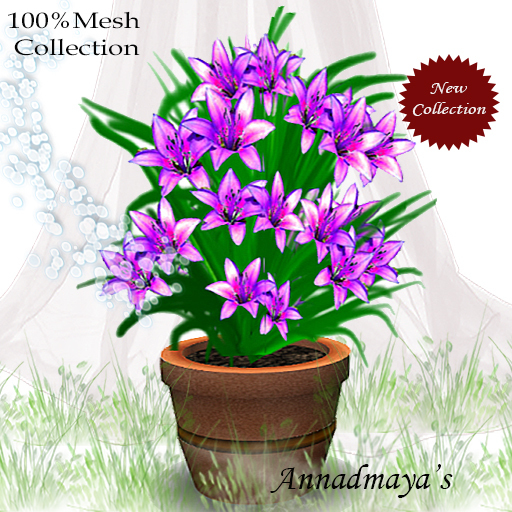 Mesh Vase with Flowers v. 13