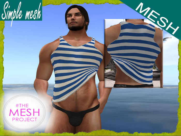 SM Blue Stripes Tanktop Lifted TMP