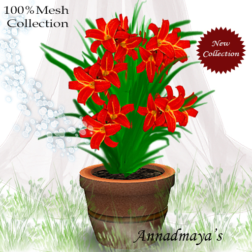 Mesh Vase with Flowers v. 18