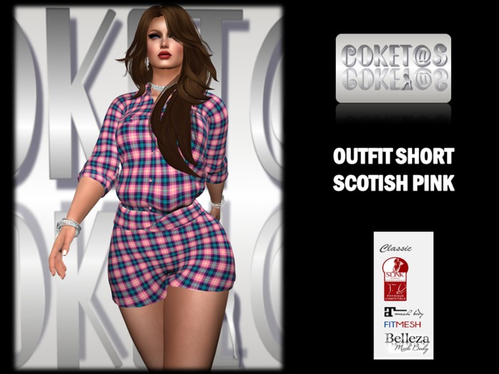 coket@s OUTFIT SHORT SCOTISH PINK