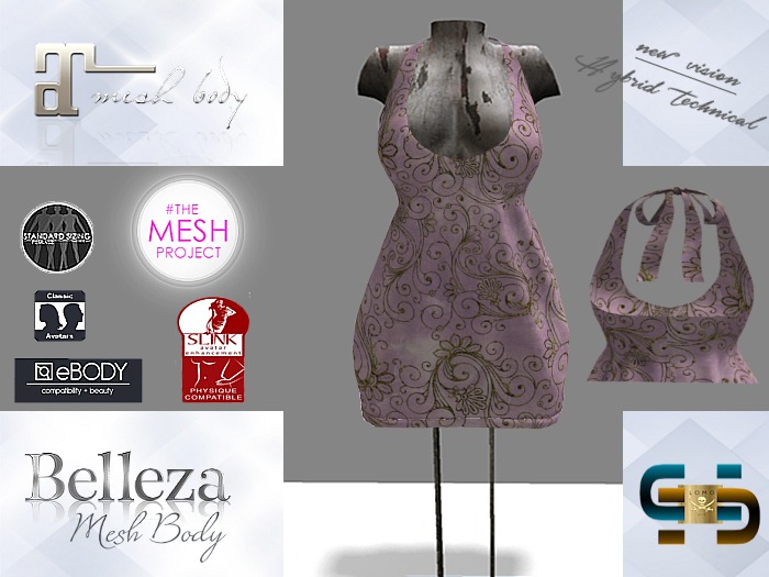 [ IBAN ] MESH DRESS RAHJA Rose // Maitreya // TMP // BELLEZA