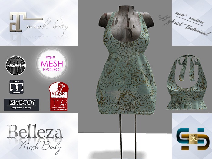 [ IBAN ] MESH DRESS RAHJA Green // Maitreya // TMP // BELLEZA